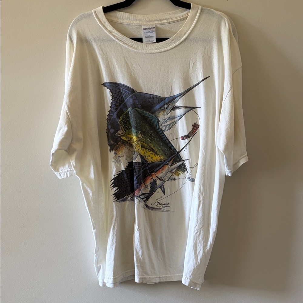 Vintage J. Suroviec Fish T Shirt SZ XL